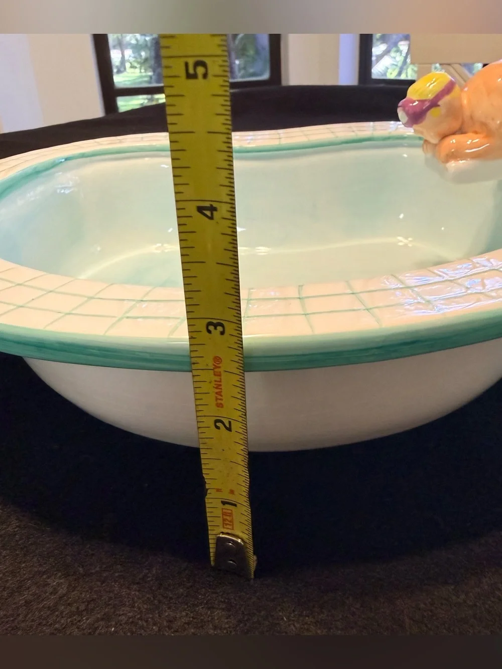 Lotus 1995 Chubby Chip and Dip Bowl Set Swimming Pool Party Ceramic Set